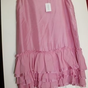 Banana Republic Silk Ruffles Tiered Fringe Skirt